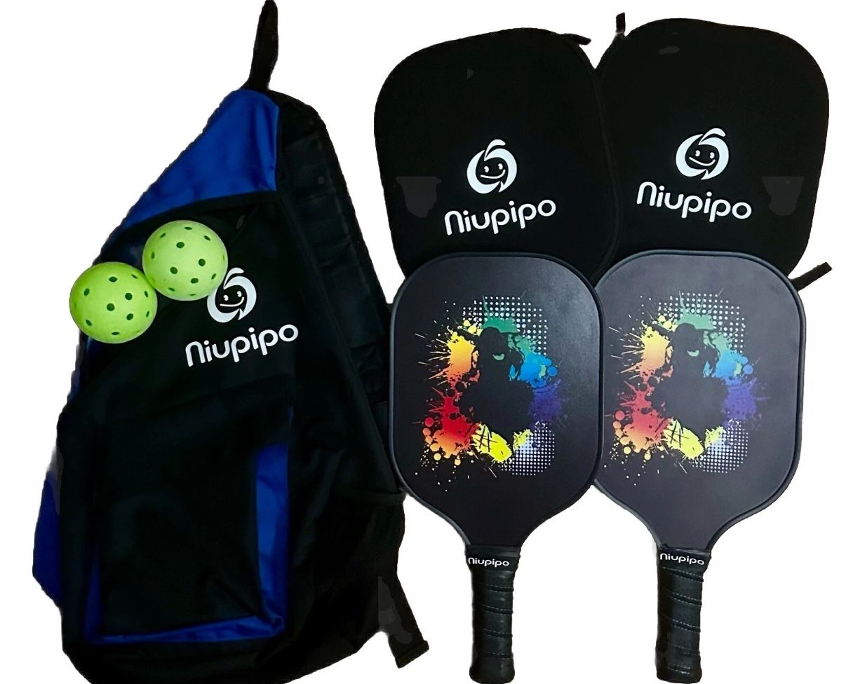 Niupipo Pickleball Paddles Set - Bag and Paddle Covers New