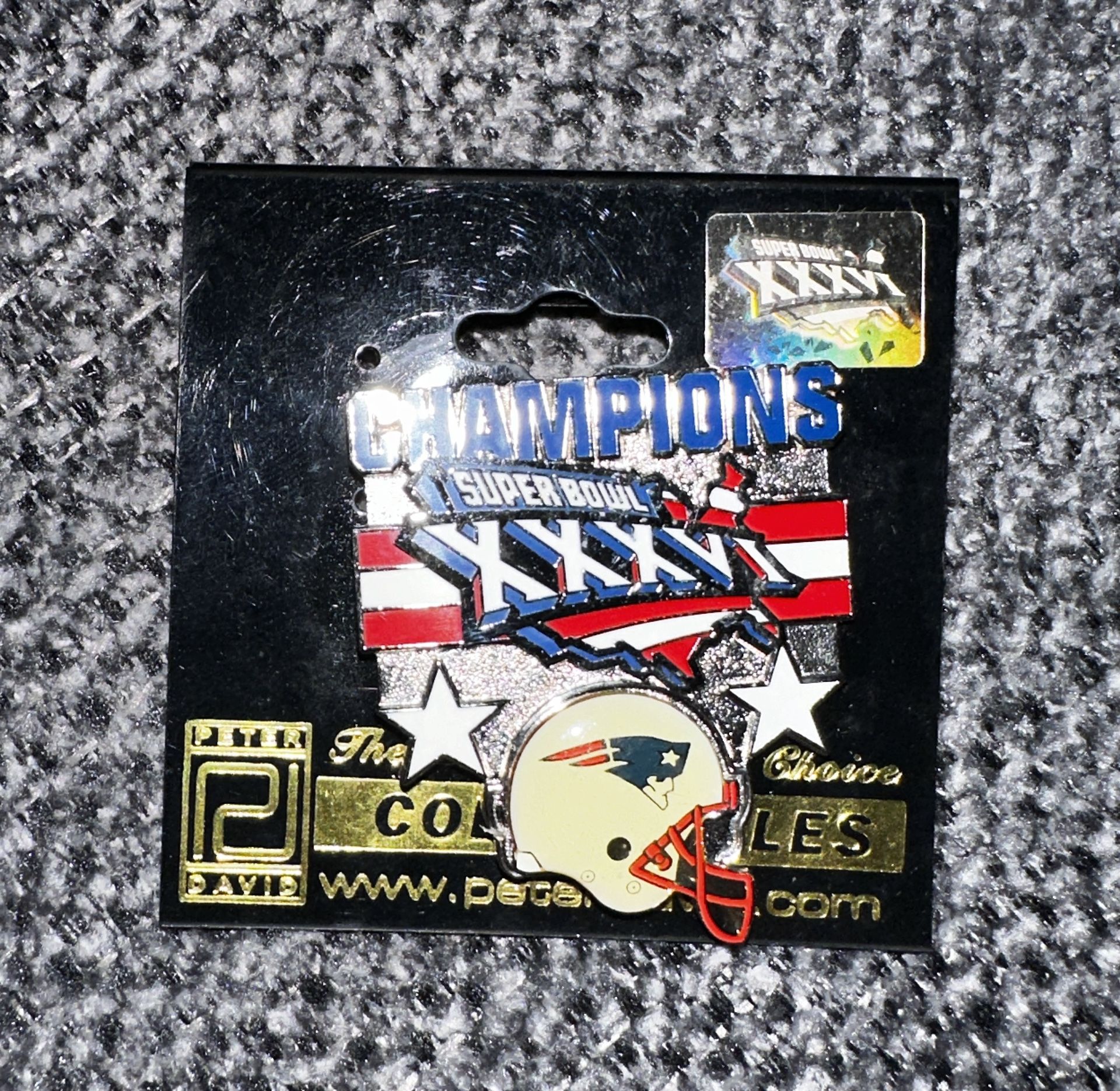 NEW Super Bowl 36 XXXVI Champions New England Patriots Collectible Lapel Hat Pin