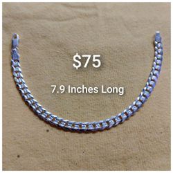925 Sterling Silver Bracelets/Brasaletes De Plata 925 