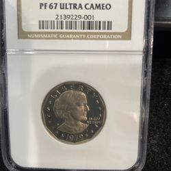 1979 S Gem Proof TYPE 2 Susan B Anthony Dollar Graded At PR67 Ultra Cameo 2-2
