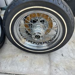 16x300 D Harley Davidson 40 Spoke Rim With Tire