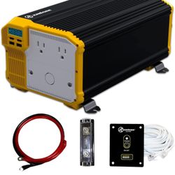 Krieger 4000W Modified Wave Inverter 12V DC to 120V AC Converter for RV