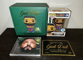 DJ Khaled God Did Funko Pop + SIGNED CD Boxset *SEALED MINT* Online Shop Exclusive LE500 Limited Edition 500pcs Rocks 238 with Protector Album