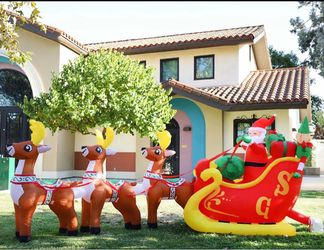 11.8FT Long Santa Sleigh Christmas Inflatable