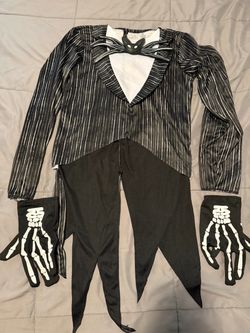 Teens Jack Skellington Jacket with attached shirt and bow tie