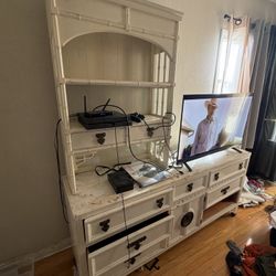Antique China Cabinet Hutch Dresser
