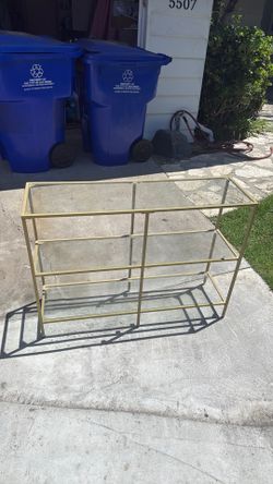Gold glass shelf