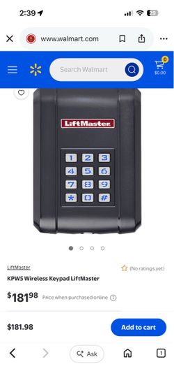 LiftMaster KPW5 Wireless Commercial Keypad