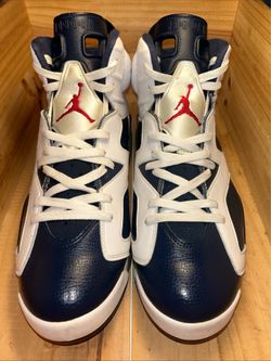 Nike Air Jordan 6 VI 2012 Retro Released Olympics. Rare Size 14. Midnight blue and white.