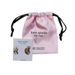 Kate Spade New York Gold Toned Dazzle Double Huggies Cubic Zirconia Earrings