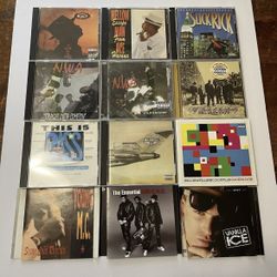 90’s Rap Hip Hop CD Music Album LOT Slick Rick Beastie Boys Run DMC Young MC NWA Mellow Man Ace