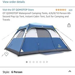 Easy Up Camping Tent