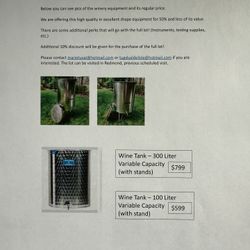 Winery Equipment