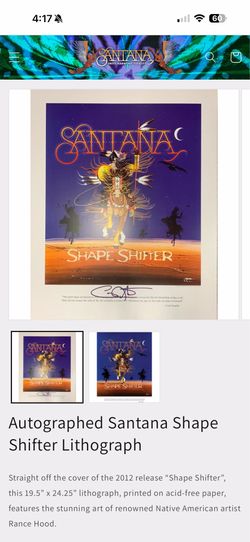 Santana signed poster