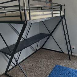 Loft Bed With Mattress And Washable Cover