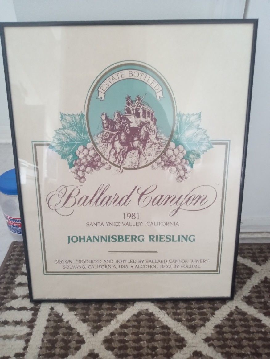 Wine Ad Picture Glass Frame