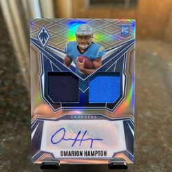 2025 Omarion Hampton Dual Patch Rookie Auto /149 