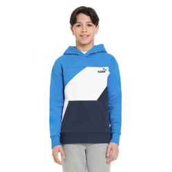 Puma Power Cat Pullover Hoodie Youth Boys Blue Casual Outerwear Sz M (10/12)