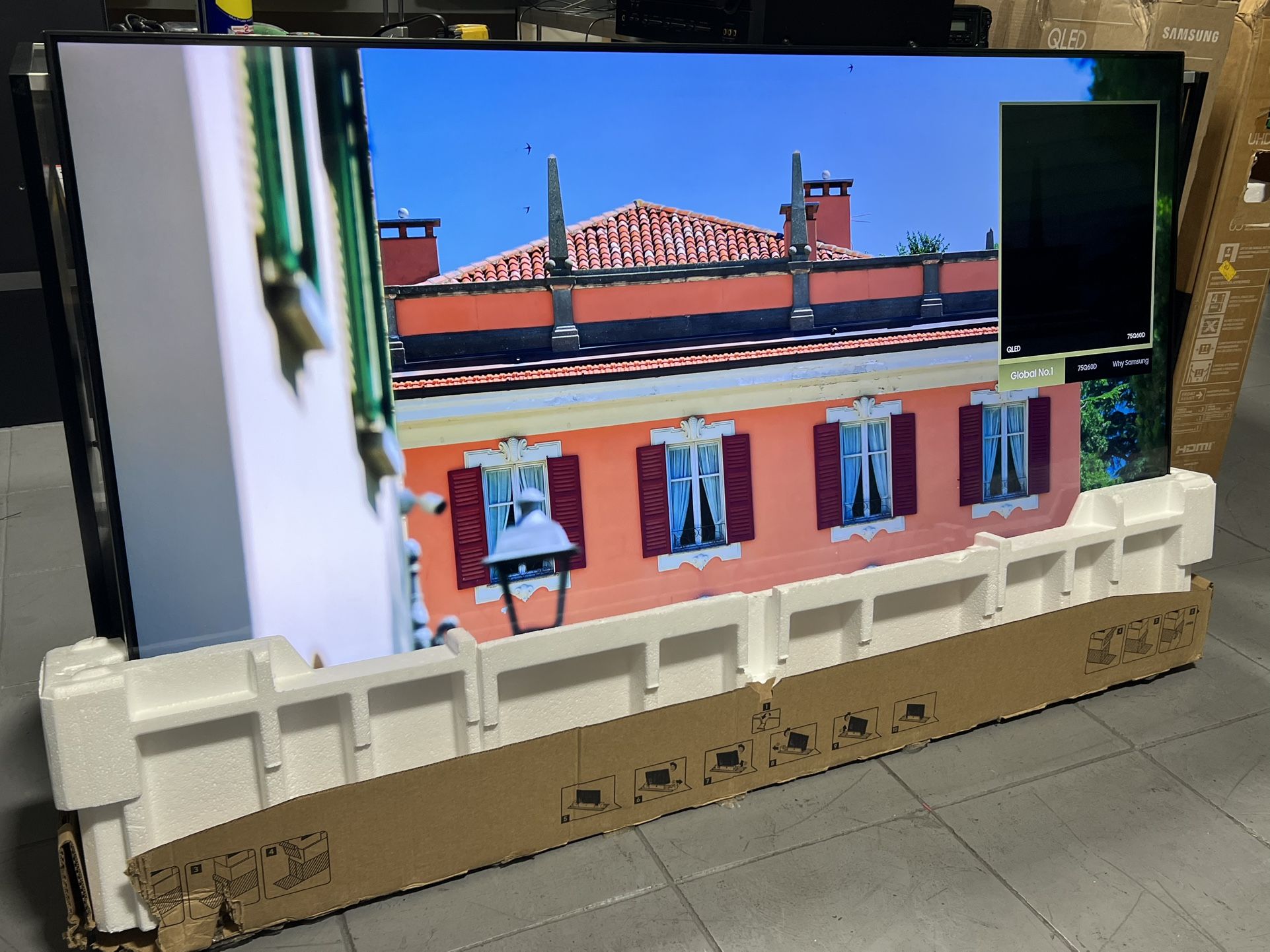 SAMSUNG 75” QLED Q60D SMART TV 4K HDR FANTASTIC PICTURE QUALITY GUARANTEED 💯📺💯📺💯OPEN BOX NEW 🆕 