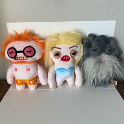 Lot of 3 ZURU Fuggler Plush Funny Ugly Monsters with Teeth