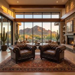 Free Delivery Leather Restoration Hardware Leather Chesterfield Chairs