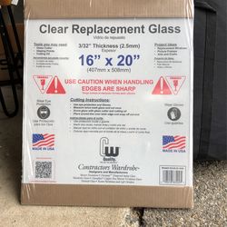 Clear Replacement Glass 16”x20”