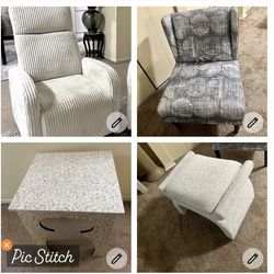 Brand new furniture $120 each chair beige or gray fabric $80 each beige table or gray ottoman please view all photos pickup Gaithersburg md20877