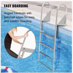 Dock Ladder, Pool Ladder, Aluminum Pool Ladder 4 Step, 350Lbs Capacity. PRICE $50.00 FIRM!!