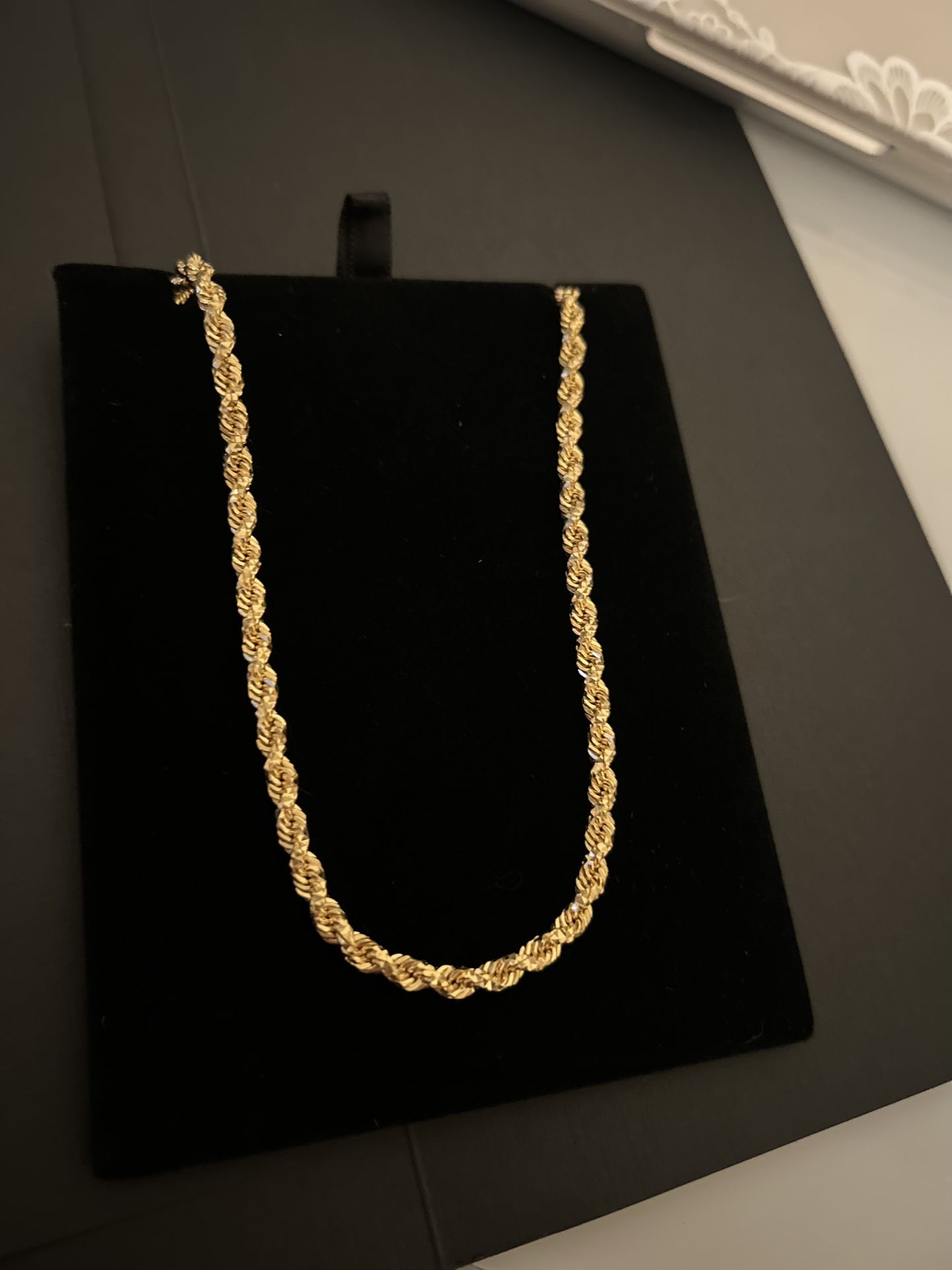 10k Yellow Gold Solid Rope Chain 4mm -20 In