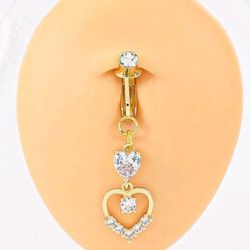 BELLY BUTTON RING NO HOLE NOT REAL