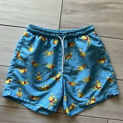 Rare The Simpsons by Matt Groening Homer Board Shorts Swim Trunks Boy Youth sz. S