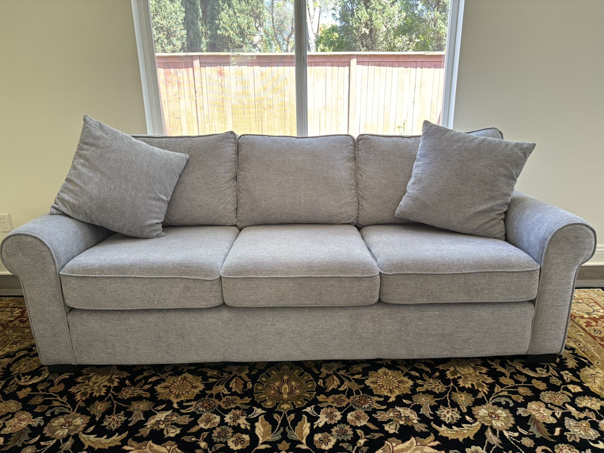 Gray 3 Seats Sofa 90”