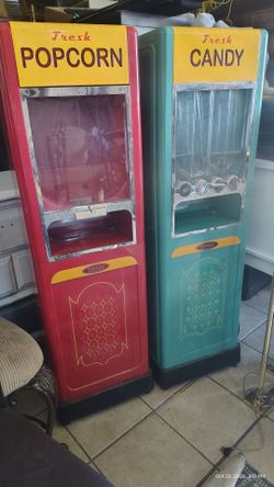 Vintage Style Popcorn and Candy Vending Machines