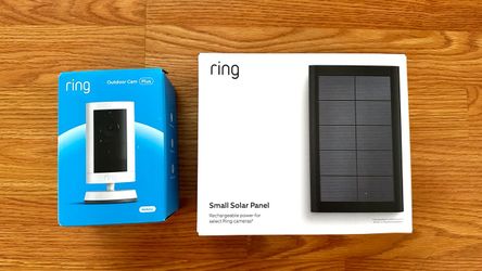 Ring Outdoor Cam Plus with Solar Panel Charger Bundle