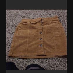 Brownish Orange Mini Skirt 