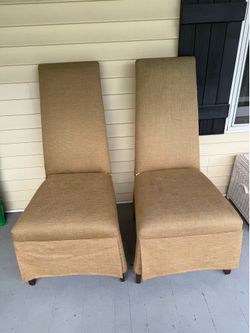 FREE! Set of 3 Designmaster Furniture Upholstered Tall Back Dining Chairs