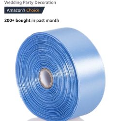 6 Rolls Of Sky Blue Ribbon
