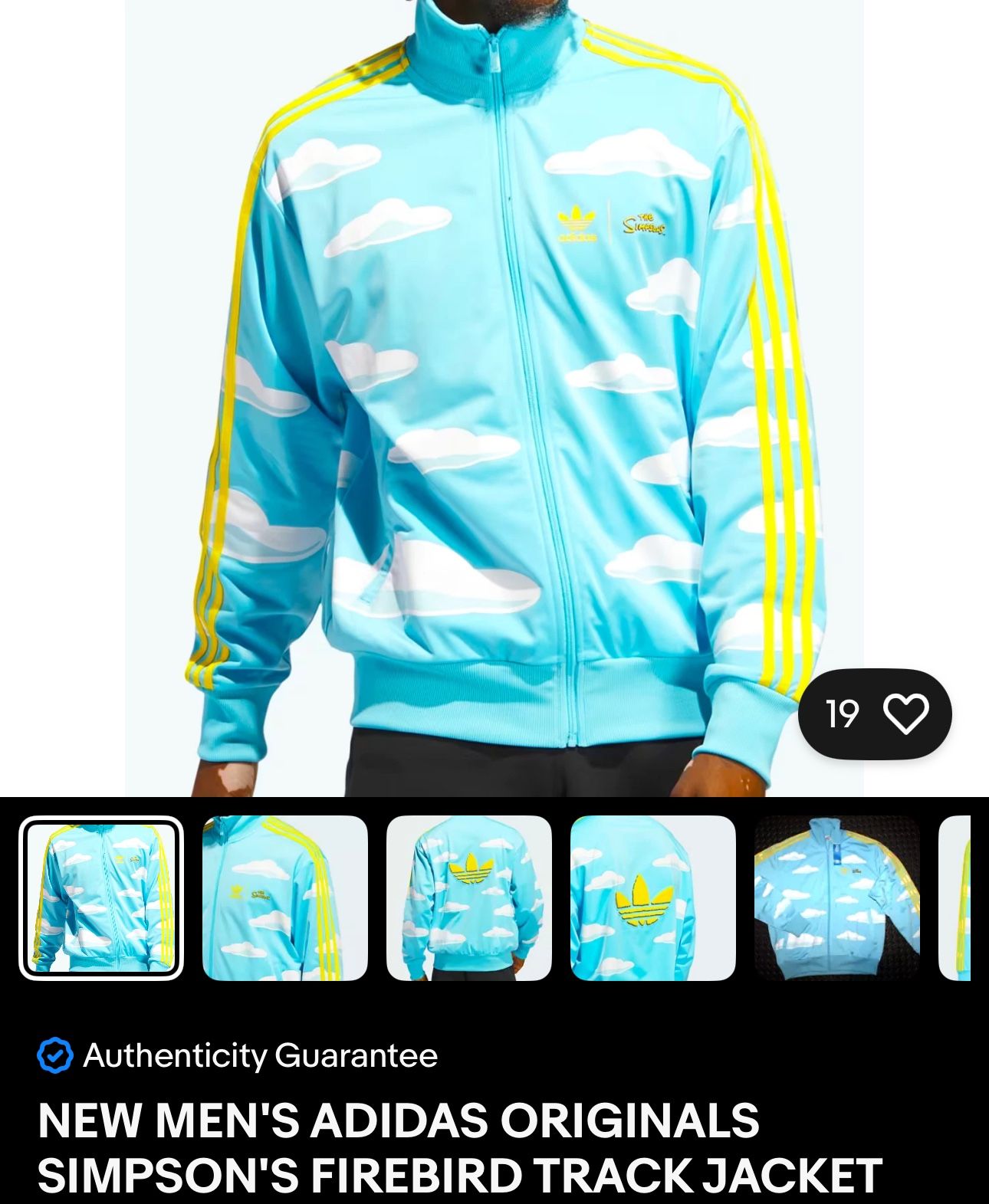 Men’s Adidas X Simpsons Collab Rare Track Jacket