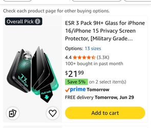 iPhone 15 -16 glass protector