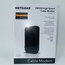 NEW SEALED Netgear CM500 High Speed Cable Modem DOCSIS 3.0 680mbps Xfinity Cox  This is brand new. Factory sealed.   Sold as is and final sale. There'