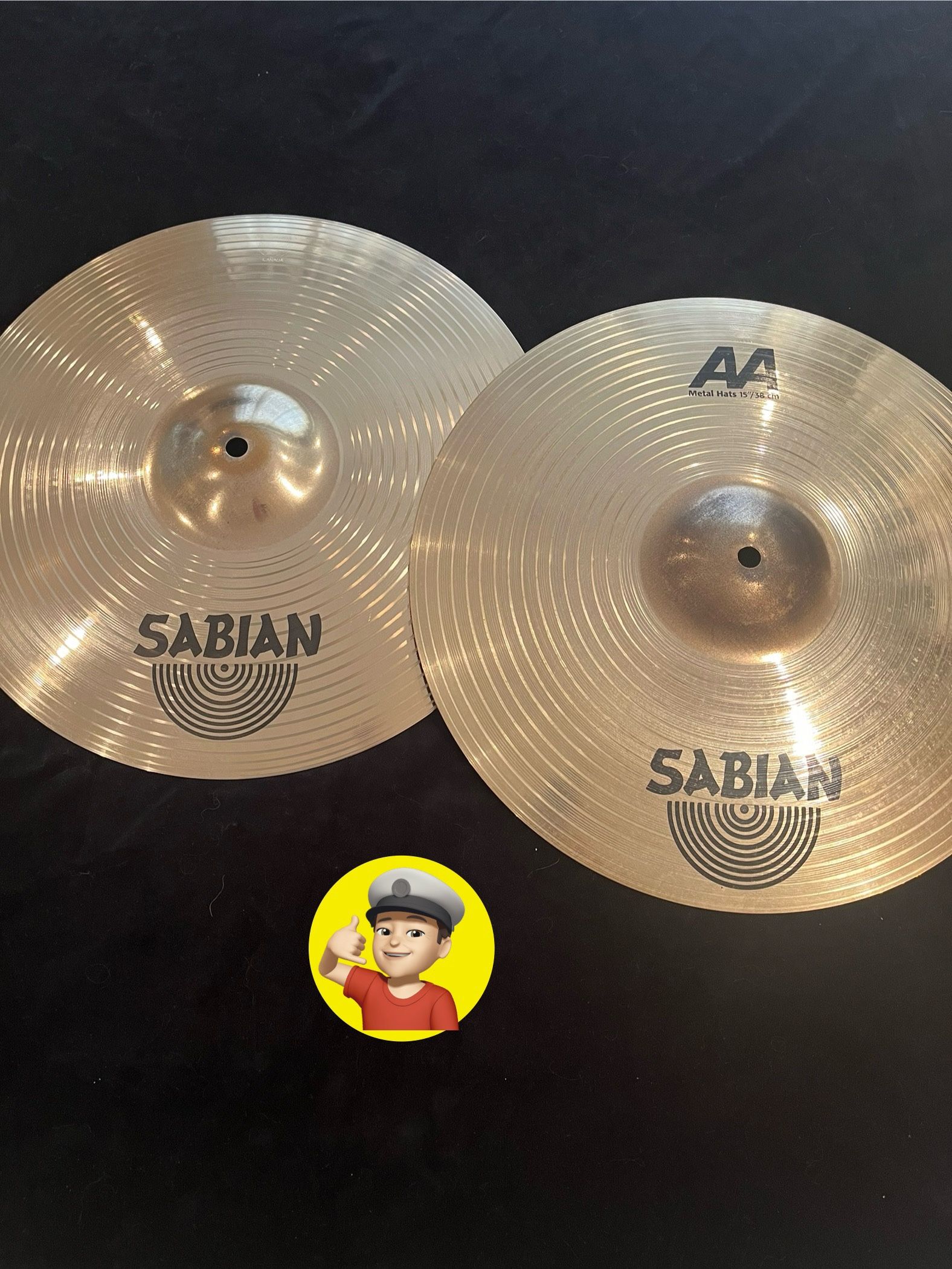 💥 AA Metal Rock 15” Hi Hat Cymbals For Drum Set 