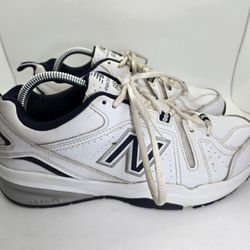 New Balance 608V5 Shoes Men's 7.5 D White Walking Slip Resistant Work Sneakers