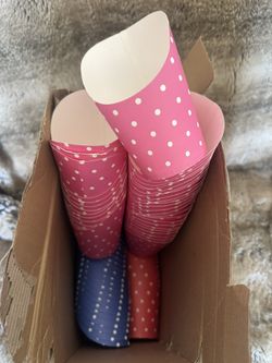 120 Pink, Blue And Red Snack Cups