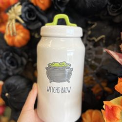 rae dunn witch brew cansiter 