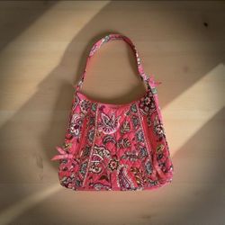 Vibrant Pink Floral Call Me Coral Retired Pink Hobo Paisley