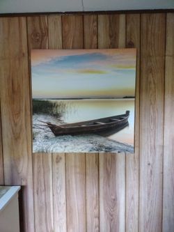 Sign Of The Times Canvas Canoe Painting