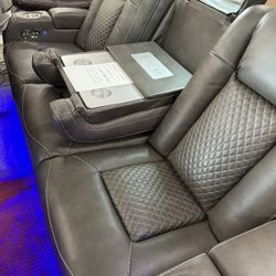 Power Reclining Sofa & Power Reclining Love Seat ( With Built In Speaker) 