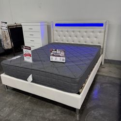 New Queen Bed Frame With Mattress