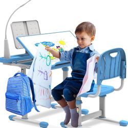 Kids Desk and Chair adjustable, New