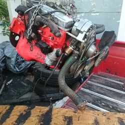 350  Chevy engine and transmission